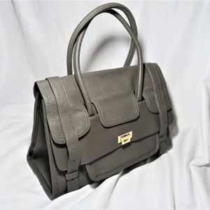 Forever 21 Gray Structured Bag Carryall Briefcase